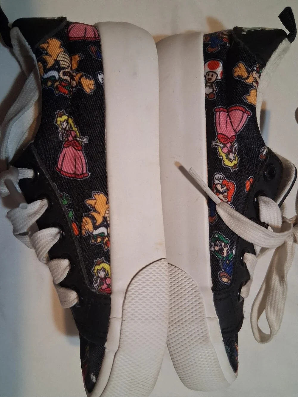 Super Mario Kids Canvas Sneakers Black Size 11 Toddler Ground Up Nintendo